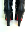 Christian Louboutin Vicky Botta 100 Black Leather Platform Knee High Boots 40 UK 7