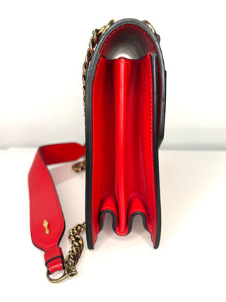 Christian Louboutin Elisa Large Red Leather Shoulder Bag