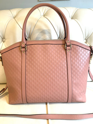 Gucci Microguccissima Blush Pink Leather Tote Bag