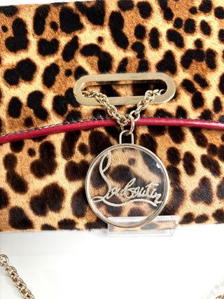 Christian Louboutin Riviera Pony Leopard Clutch Shoulder bag