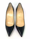 Christian Louboutin Decollete 554 100 Black Patent Leather Pump Heels 38.5 UK 5.5