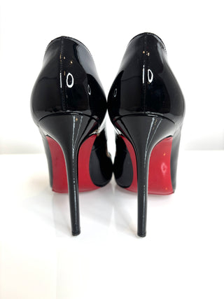 Christian Louboutin Pigalle 120 Black Patent Heels 39.5 UK6.5