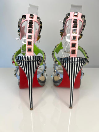 Christian Louboutin Multiplaticool 120 Sandals Heels 37 UK4