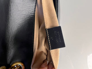 Gucci GG Marmont Small Black Leather Shoulder Bag