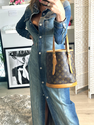 Louis Vuitton Bucket PM LV Monogram  Vintage Shoulder Bag