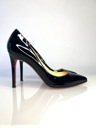 Christian Louboutin Preloved Pigalle 100 Black Patent Heels 38 UK5