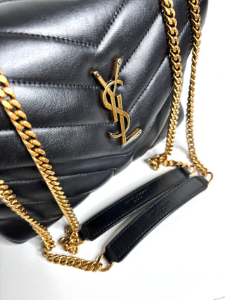 Saint Laurent Loulou Small Quilted Black Leather Shoulder Bag