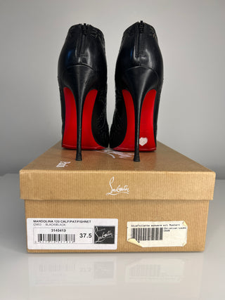 Christian Louboutin Mandolina 120 Black Heeled Booties 37.5 UK4.5