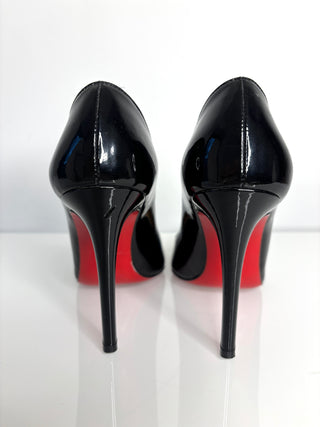 Christian Louboutin Fifille 100 Black Patent Heels 36 UK3