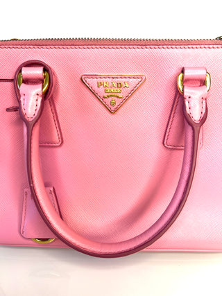 Prada Galleria Small Pink Saffiano Leather Tote Bag