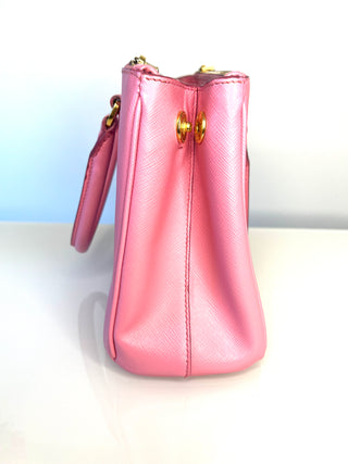 Prada Galleria Small Pink Saffiano Leather Tote Bag