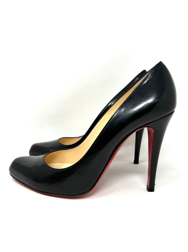 Christian Louboutin Black Jazz Decollete 868 100 Pumps - MyDesignerly