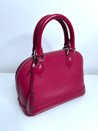 Louis Vuitton Alma BB Fushia Epi Leather Handbag