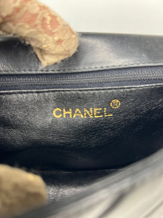 Vintage Chanel Black Quilted Leather Flap – Gold-Plated Hardware Cross-body Shoulder Bag
