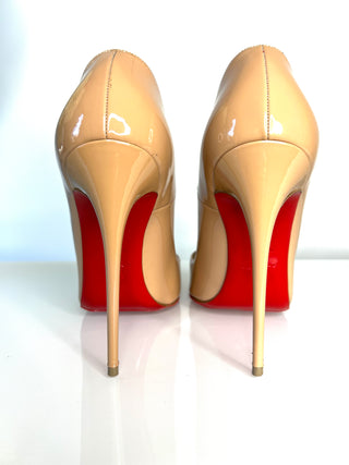 Christian Louboutin So Kate 120 Nude Patent Leather Heels – Size 40 UK7