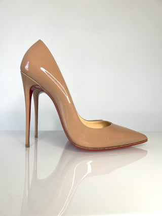 Christian Louboutin So Kate 120 Nude Patent Heels – Size 40.5 / UK 7.5