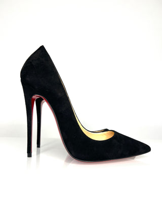 Christian Louboutin So Kate 120 Black Suede Heels 36 UK3