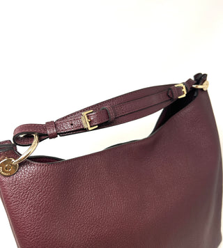 Mulberry Freya Oxblood Grainy Leather Hobo Handbag