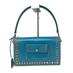 Prada Vintage Blue Leather Studded Crystal Bag