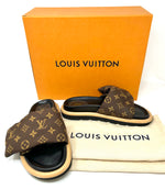 Louis Vuitton Brown Monogram Nylon Flat Slides