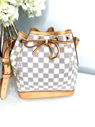 Louis Vuitton Preloved Noe BB Damier Azur Bucket Bag