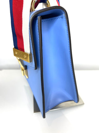 Gucci Sylvie Light Blue Leather  Shoulder Bag