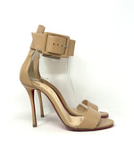 Christian Louboutin Blade Runana 100 Nude Leather Heel Sandals 38.5 UK 5.5