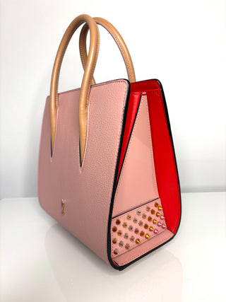 Christian Louboutin Paloma Small Pink Spike Tote Bag