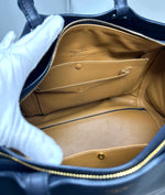 Giorgio Armani Dark Navy Leather Tote Bag