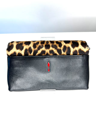 Christian Louboutin Rougissime Leopard Pony Hair Small Clutch Bag