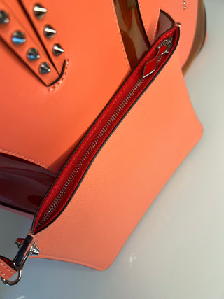 Christian Louboutin Cabata Love Pink Leather Tote Shopper Beach Bag