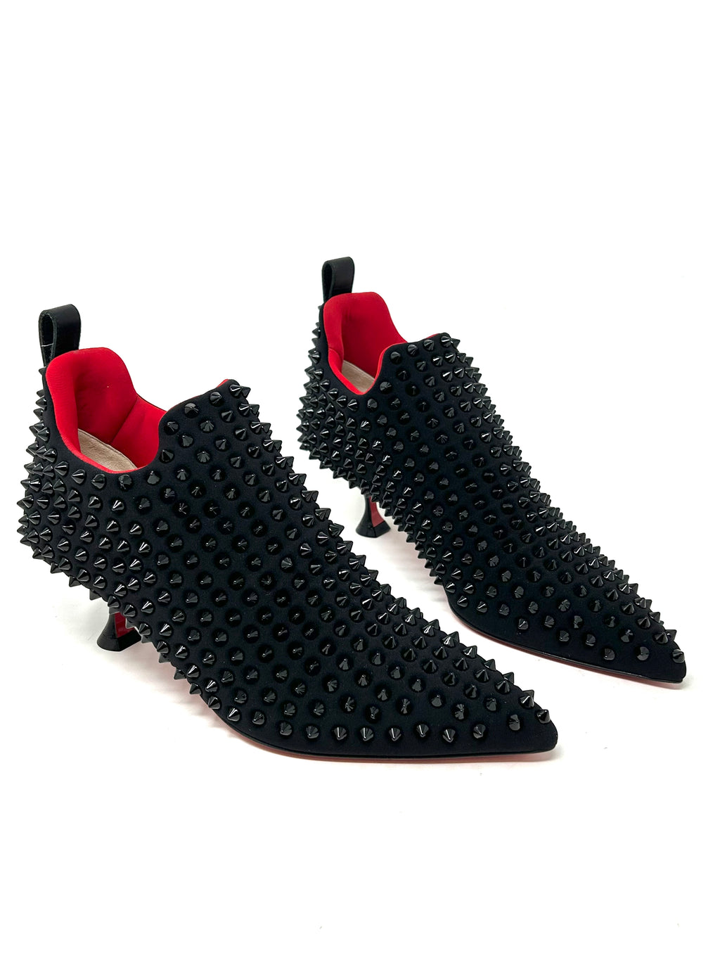 Christian Louboutin 123 Partez Black Spikes Booties 38 UK 5