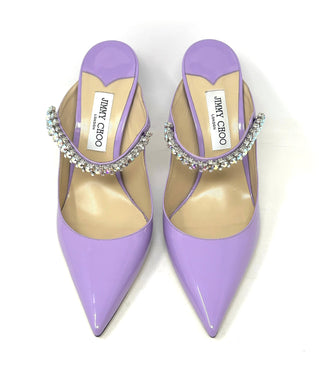 Jimmy Choo Bing 100 Wisteria Aurora Lilac Patent Leather Heels 42 UK 9