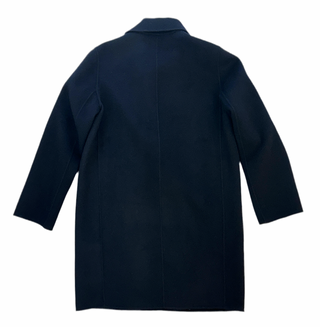 Theory Clairene Dark Navy/Nearly Black Double-Face Wool-Cashmere Relaxed Jacket Small