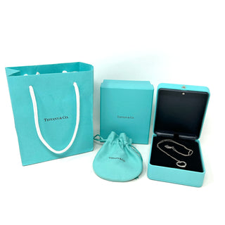 Tiffany & Co Open Heart Silver Pendant Necklace With Diamonds