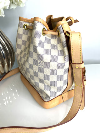 Louis Vuitton Preloved Noe BB Damier Azur Bucket Bag
