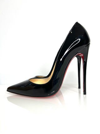 Christian Louboutin So Kate 120 Black Patent Heels 39 UK6