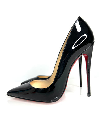 Christian Louboutin So Kate 120 Black Patent Heels 36 UK3