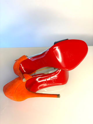Christian Louboutin T-Strap 100 Heels Sandals 38 UK5
