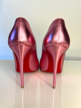 Christian Louboutin Hot Chick 100 Confettis Pink Leather Pumps Heels  – Size 37 UK 4