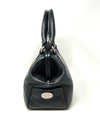 Celine Smooth Black Leather White Stitching Handbag