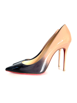 Christian Louboutin Decollete 554 Black Nude Degrade Heels 39 UK6