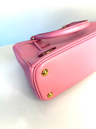 Prada Galleria Small Pink Saffiano Leather Tote Bag