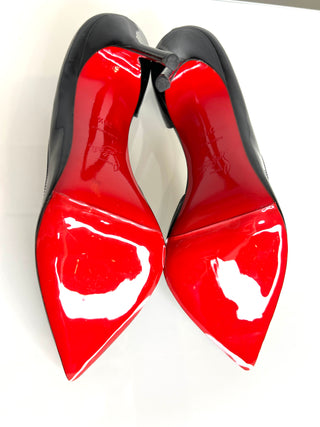 Christian Louboutin Preloved Iriza 100 Black Patent Heels 39.5 UK6.5
