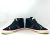 Gucci Tennis 1977 Mens Black Suede Monogram Shearling High Sneakers 40.5 UK 6.5