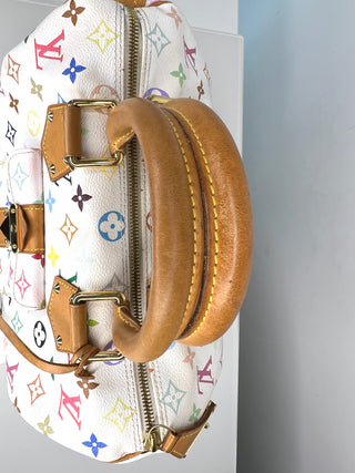 Louis Vuitton Pre-Loved Speedy 30 Multicolour Monogram White Handbag