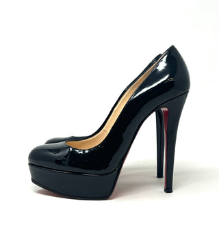 Christian Louboutin Bianca 120 Black Patent Leather Platform Pump Heels 36 UK 3