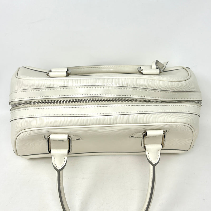 Louis Vuitton Montaigne PM Ivory Epi Leather Bowling Handbag