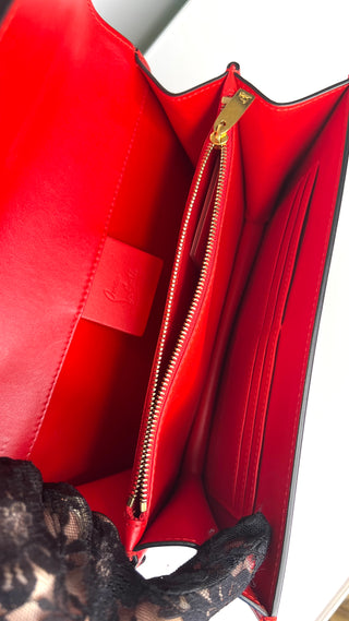 Christian Louboutin Elisa Large Red Leather Shoulder Bag