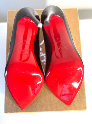 Christian Louboutin So Kate 120 Black Patent Heels 39 UK6